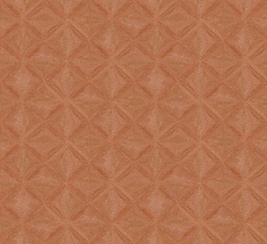 Geometrická vliesová tapeta na stenu, hnedo-červená, etno, AMA102, Amani, Masureel