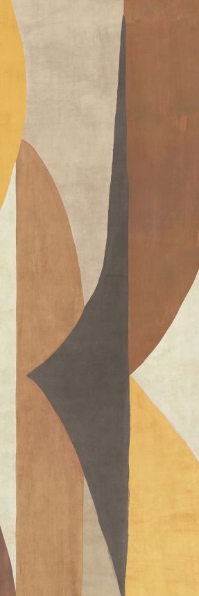 Geometrická vliesová obrazová tapeta na stenu, hnedá, DGAMA3012-300, Amani, Masureel
