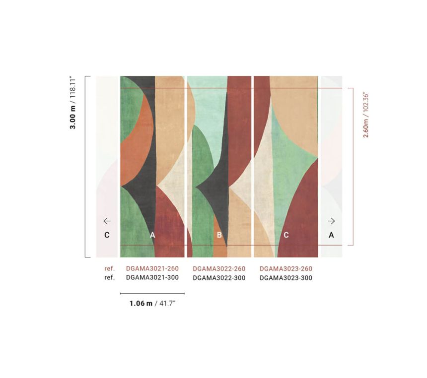 Geometrická vliesová obrazová tapeta na stenu, zeleno-hnedá, DGAMA3021-260, Amani, Masureel