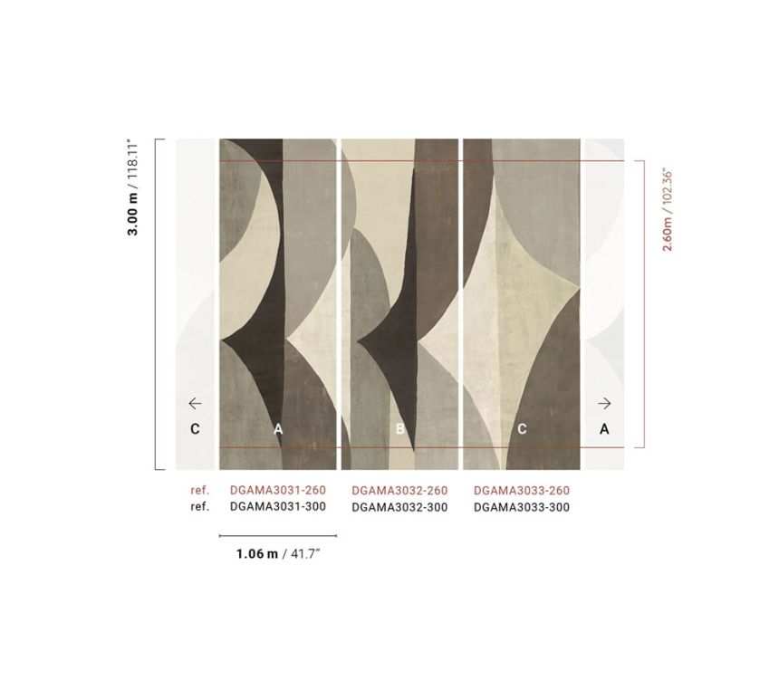 Geometrická vliesová obrazová tapeta na stenu, sivá, DGAMA3033-300, Amani, Masureel