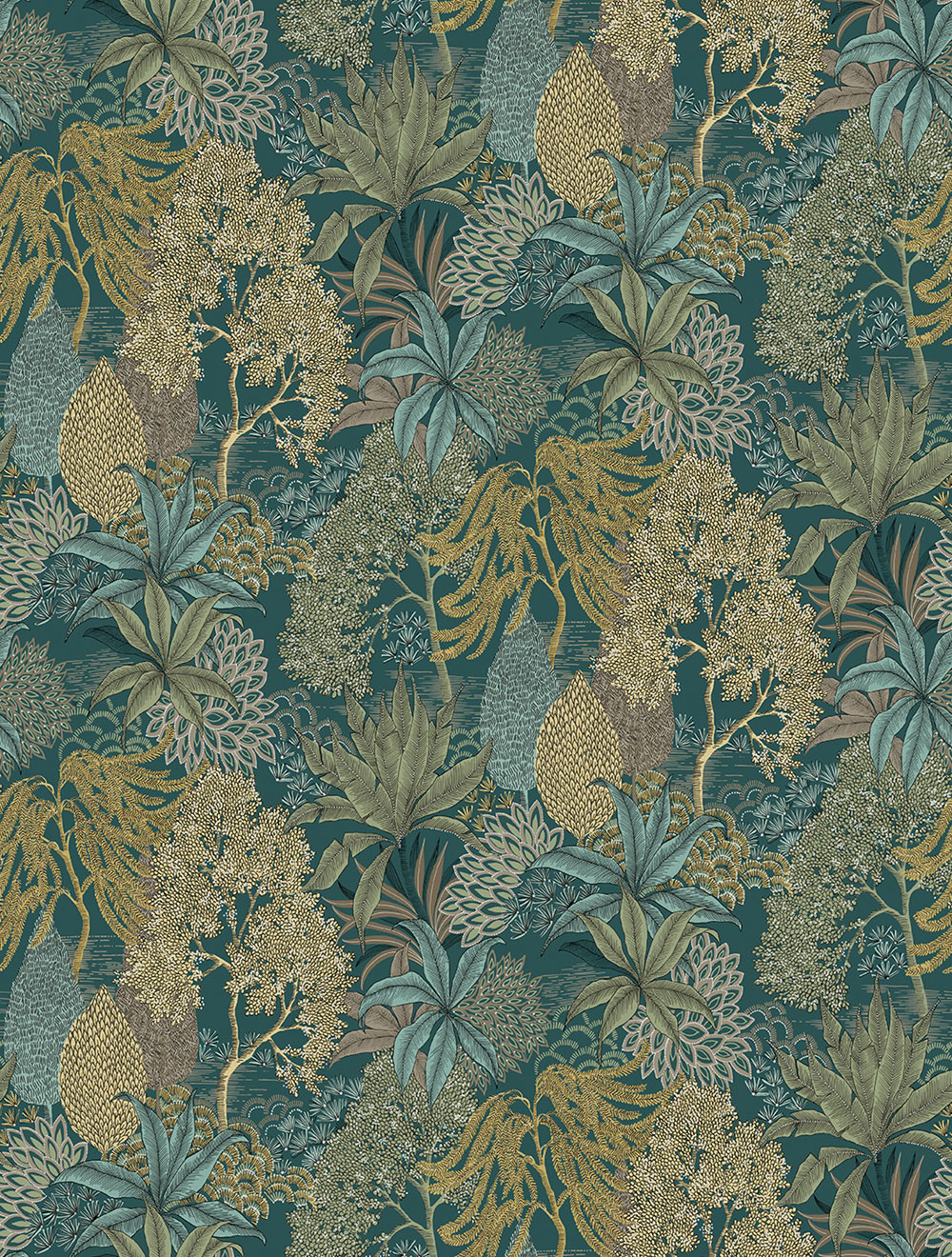 Vliesová obrazová tapeta na stenu, zelená, listy, FW4003-1, Feature Walls, Decoprint