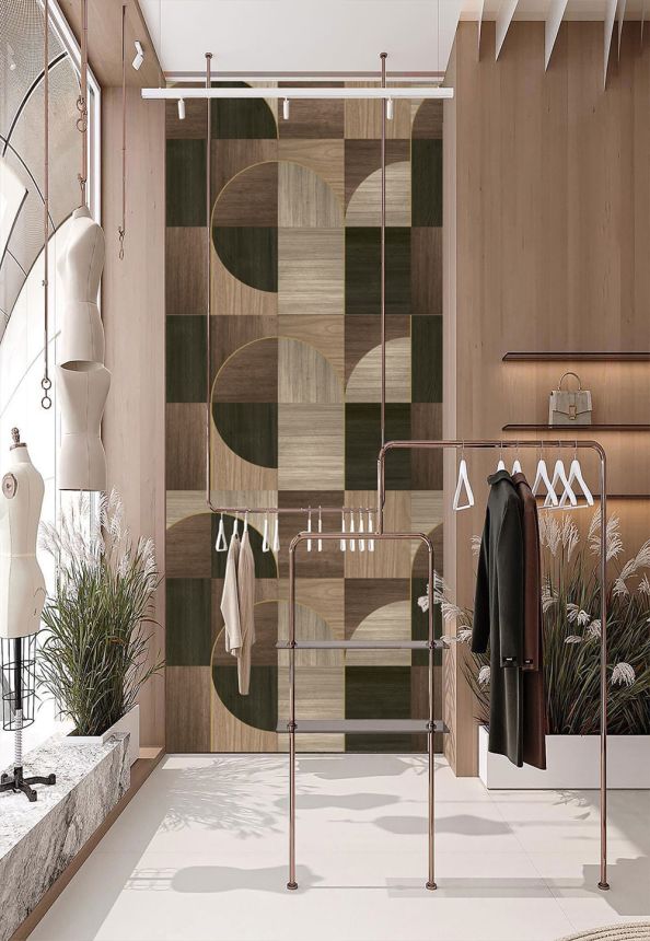 Grafická vliesová obrazová tapeta na stenu, hnedá, FW4012-1, Feature Walls, Decoprint