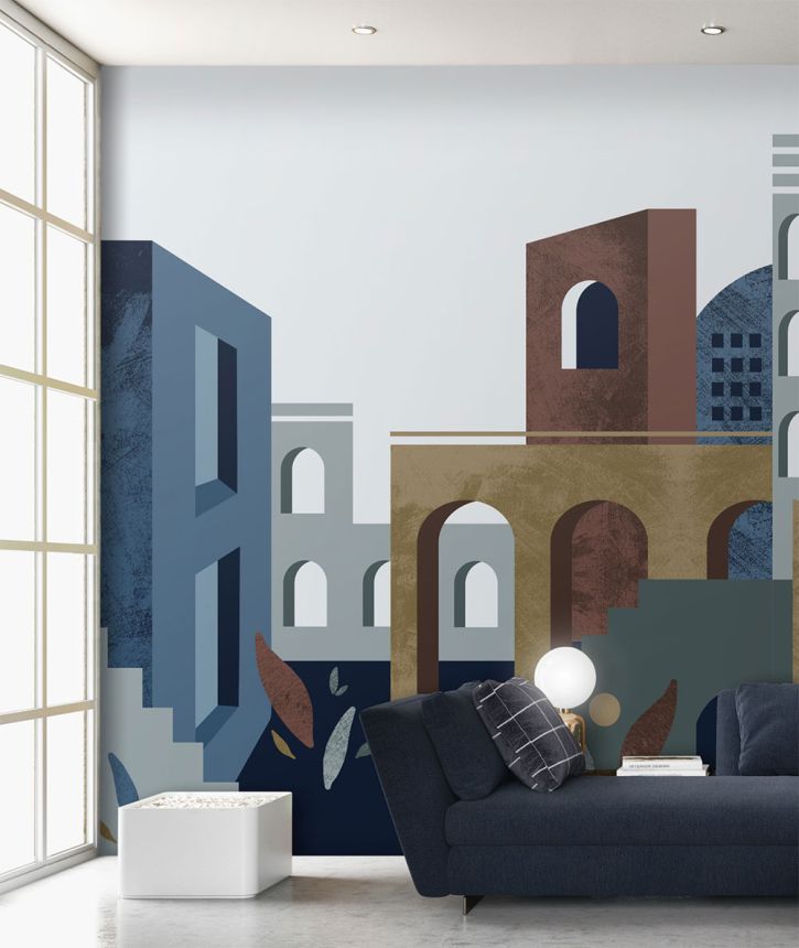 Grafická vliesová obrazová tapeta na stenu, modrá, FW4014-5, Feature Walls, Decoprint