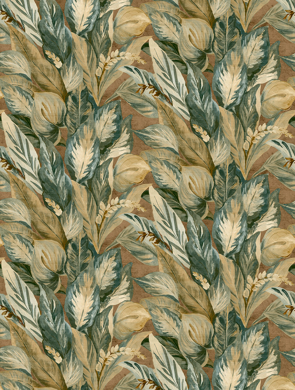 Vliesová obrazová tapeta na stenu, zelená, listy, FW4016-4, Feature Walls, Decoprint