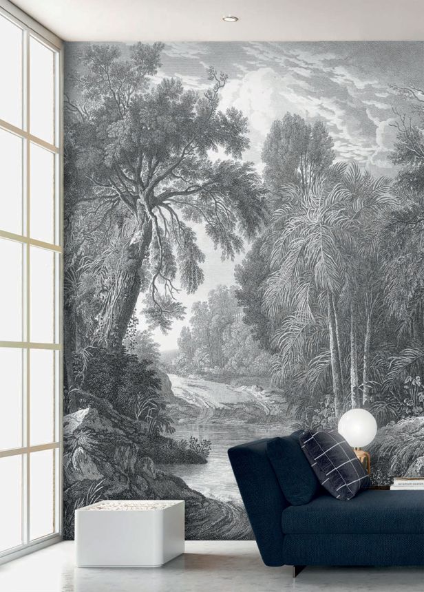 Vliesová obrazová tapeta na stenu, čierna, les, stromy, FW4019-1, Feature Walls, Decoprint