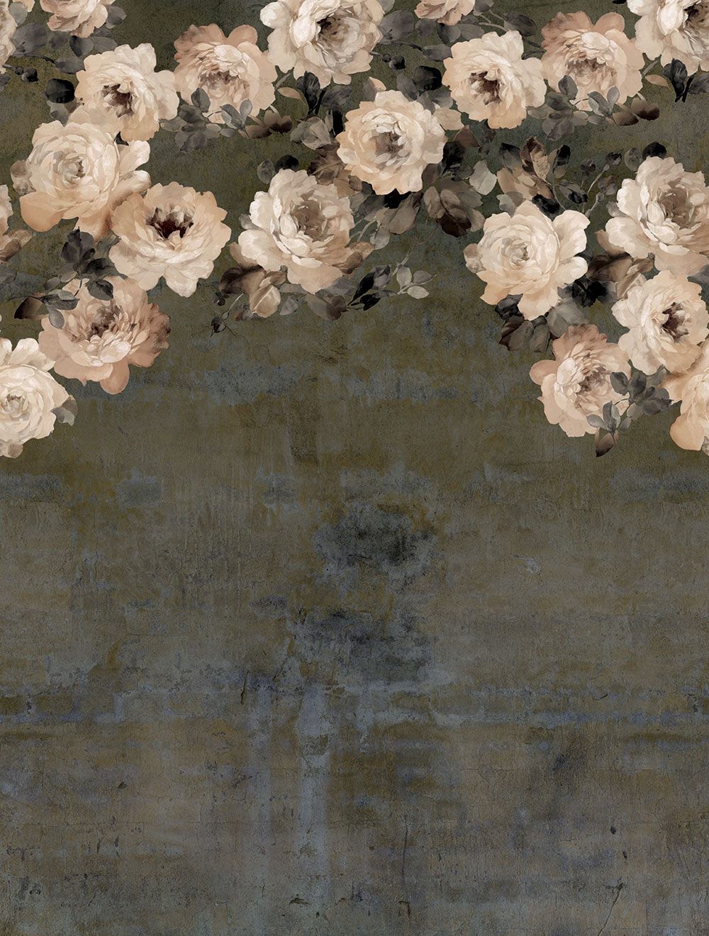 Vliesová obrazová tapeta na stenu, hnedá, kvety, FW4023-5, Feature Walls, Decoprint
