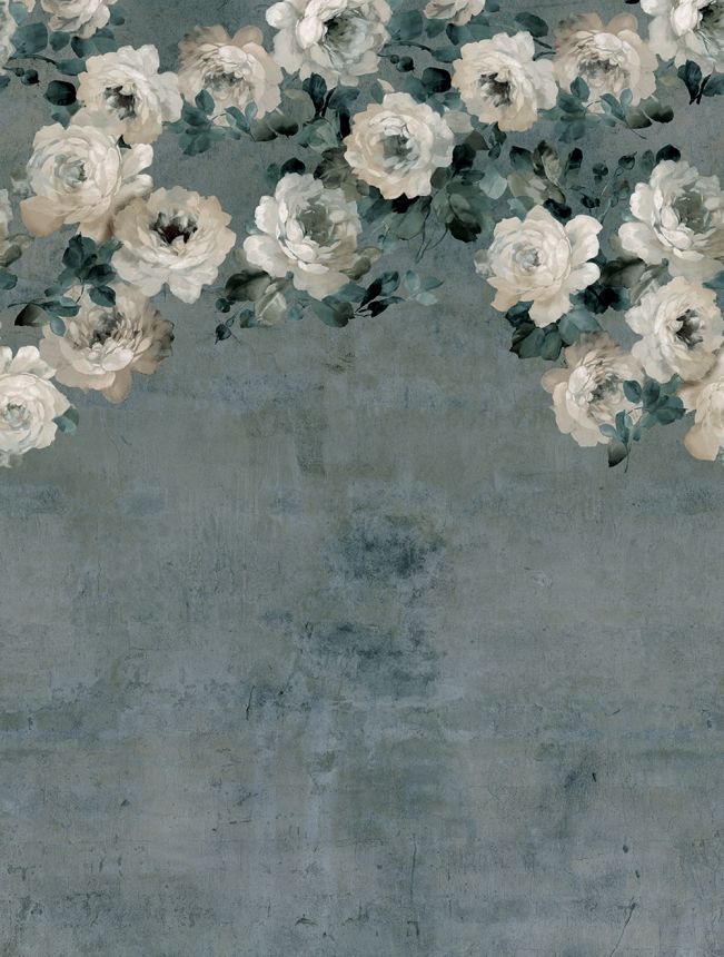 Vliesová obrazová tapeta na stenu, modro-zelená, kvety, FW4023-6, Feature Walls, Decoprint