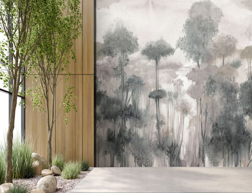 Vliesová obrazová tapeta na stenu, sivo-béžové, les, stromy, FW4024-4, Feature Walls, Decoprint