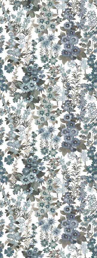 Vliesová obrazová tapeta na stenu, modrá, kvety, FW4025-4, Feature Walls, Decoprint