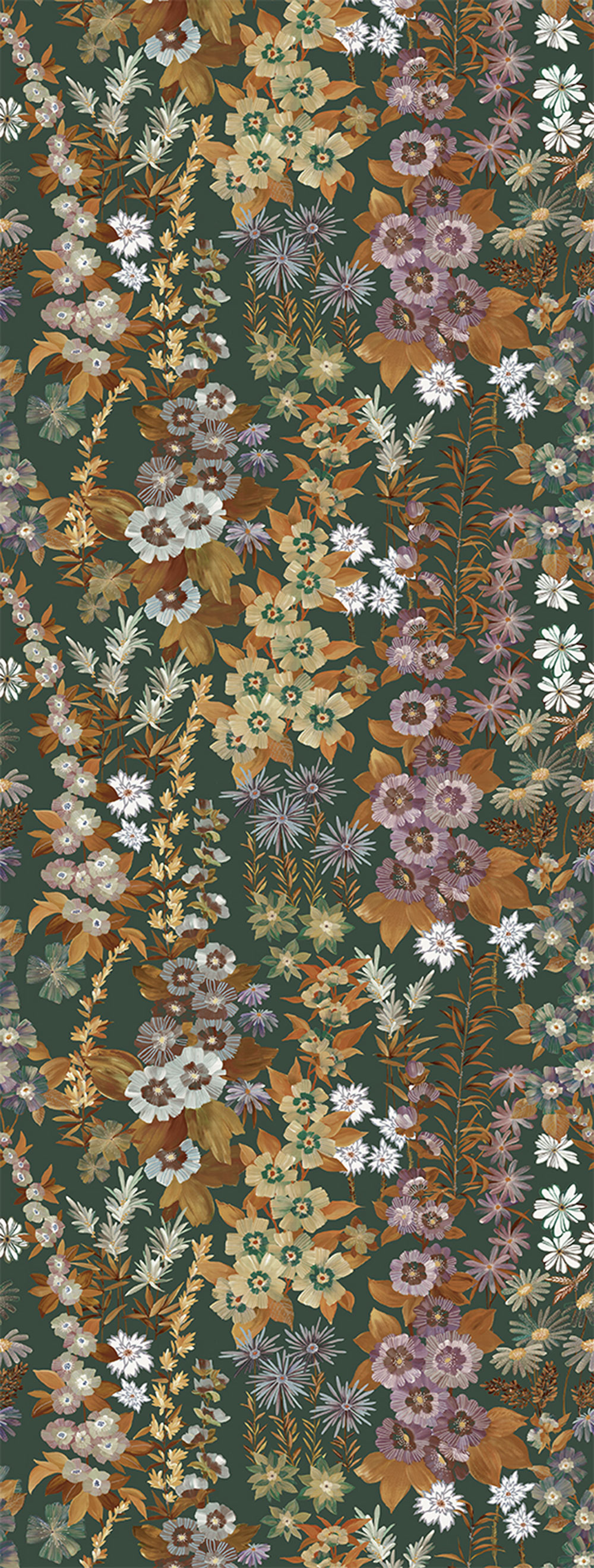 Vliesová obrazová tapeta na stenu, zelená, kvety, FW4025-10, Feature Walls, Decoprint