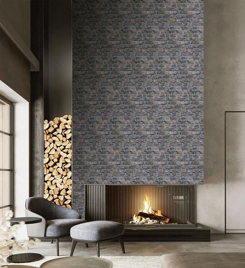 Vliesová obrazová tapeta na stenu, sivá, tehly, FW4055-6, Feature Walls, Decoprint