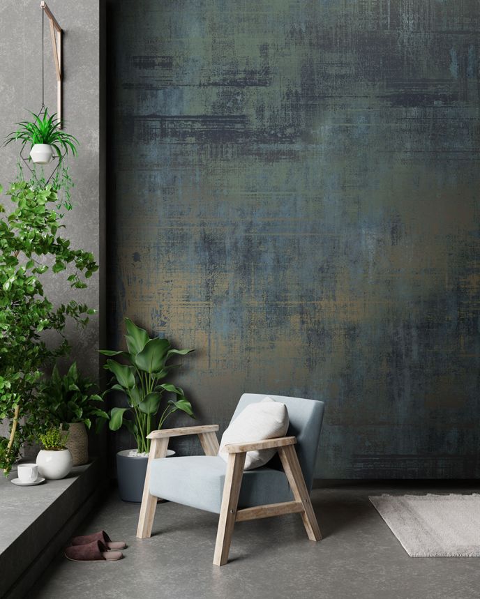 Vliesová obrazová tapeta na stenu, modrá, kov, FW4057-6, Feature Walls, Decoprint