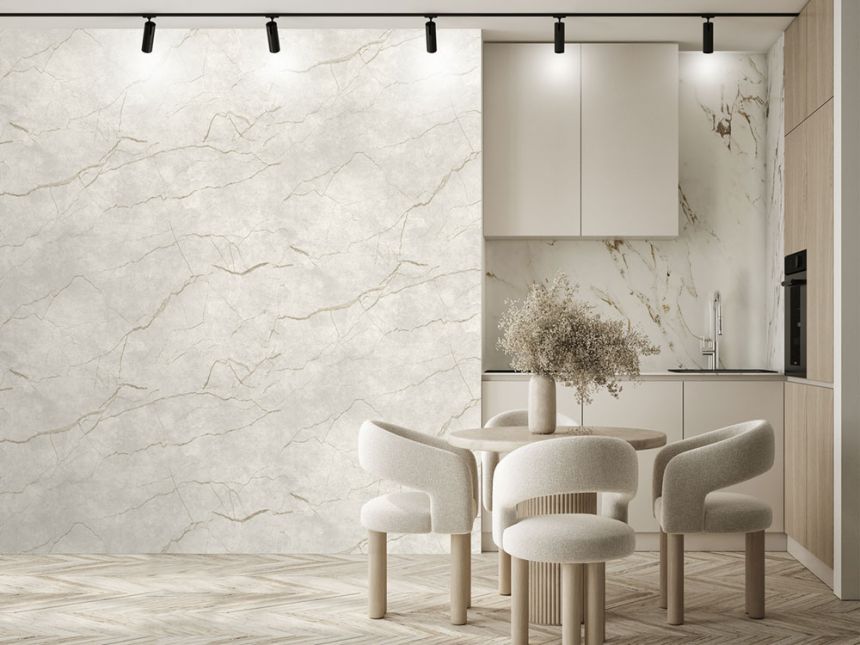Vliesová obrazová tapeta na stenu, sivo-béžová, mramor, FW4060-1, Feature Walls, Decoprint