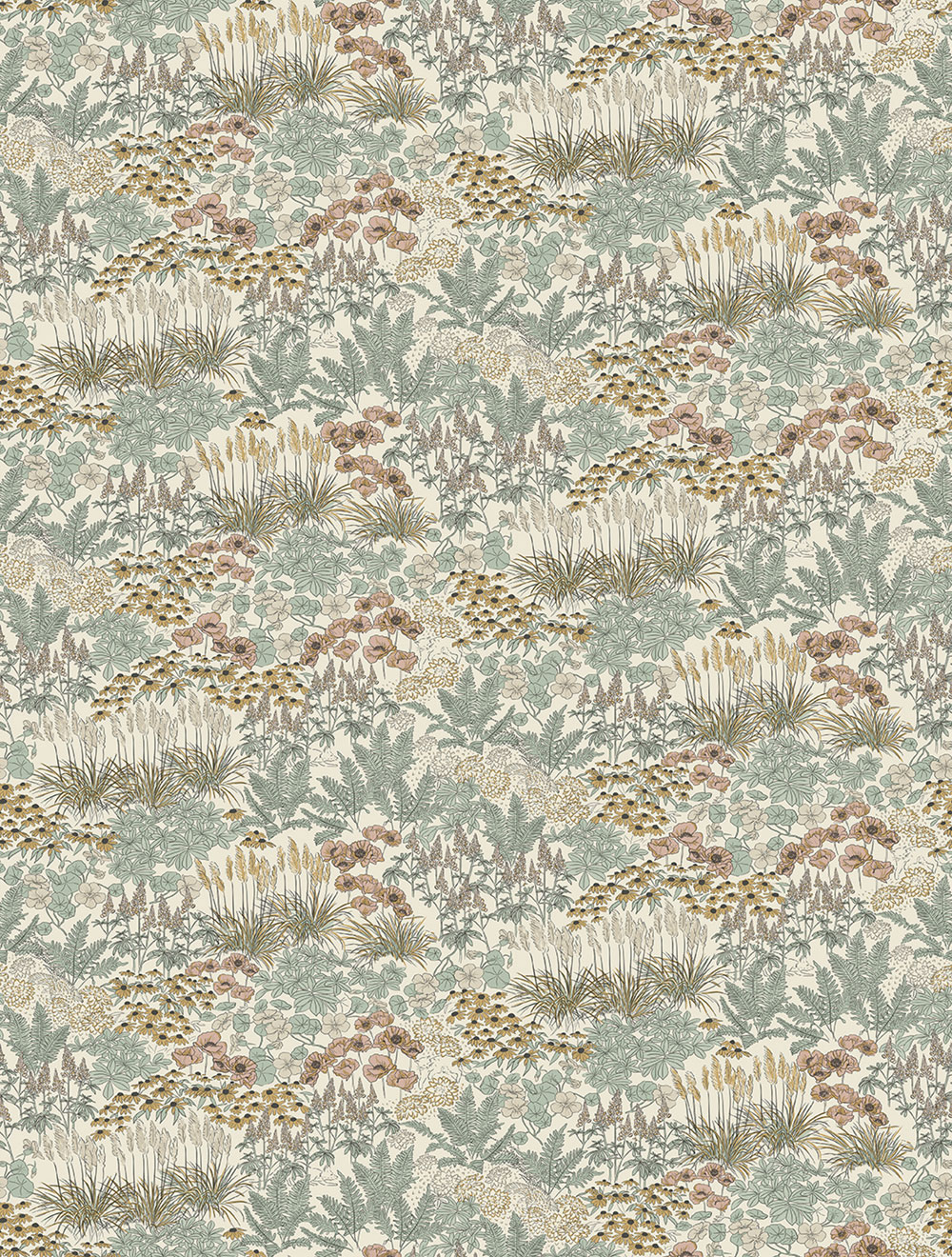 Vliesová obrazová tapeta na stenu, sivo-hnedá, kvety, FW4062-2, Feature Walls, Decoprint