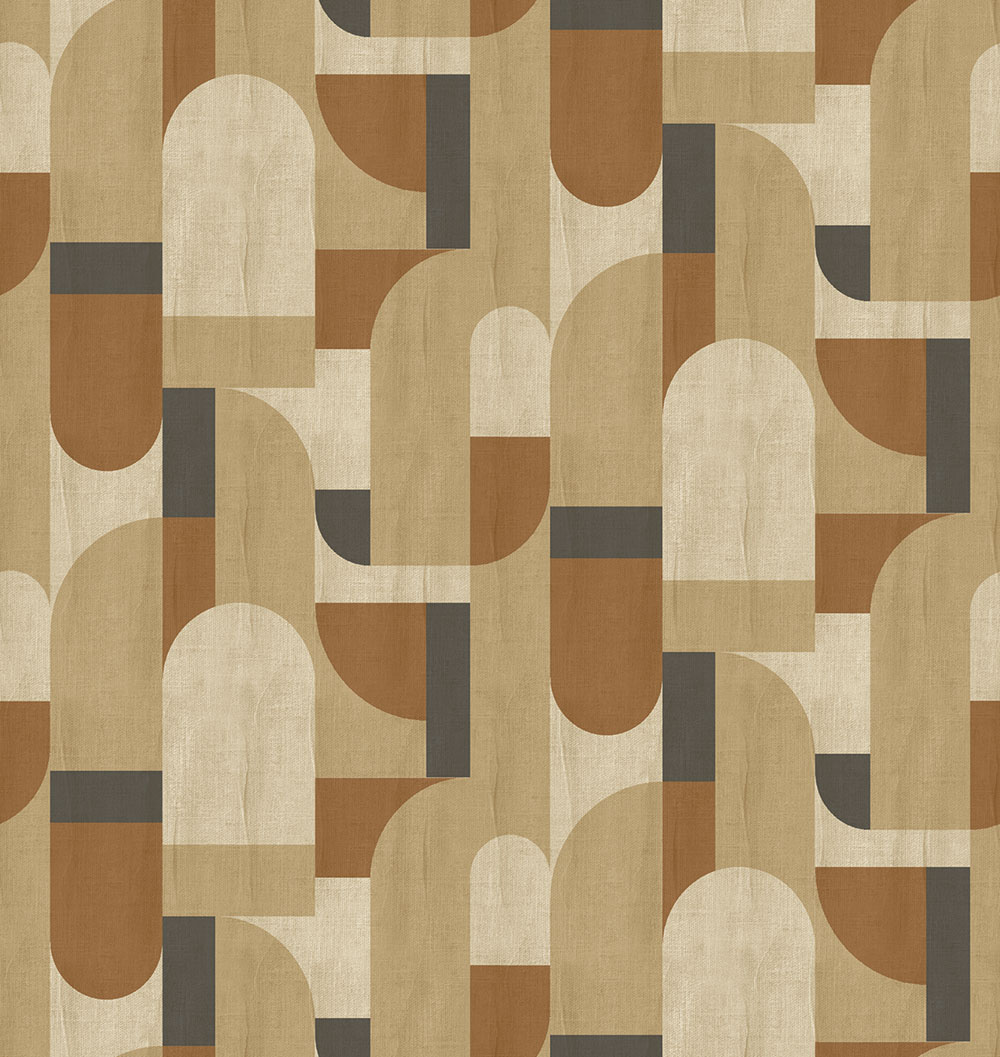 Geometrická vliesová obrazová tapeta na stenu, hnedá, FW4064-1, Feature Walls, Decoprint