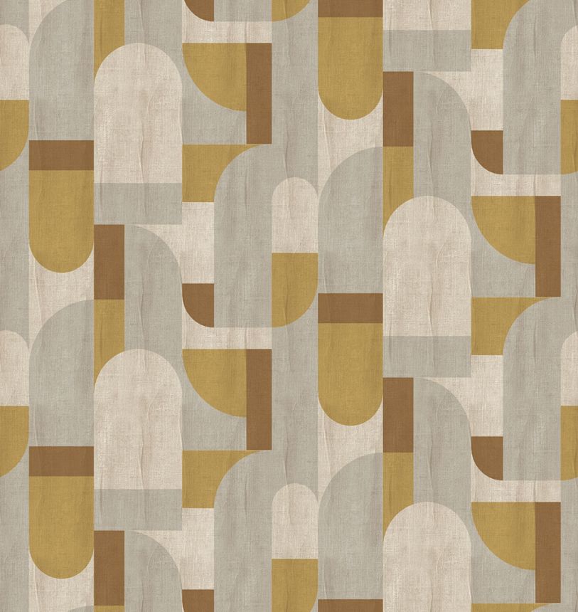 Geometrická vliesová obrazová tapeta na stenu, béžová, FW4064-3, Feature Walls, Decoprint