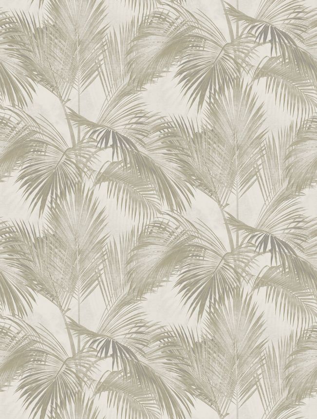 Vliesová obrazová tapeta na stenu, sivo-béžová, palmy, listy, FW4034-6, Feature Walls, Decoprint