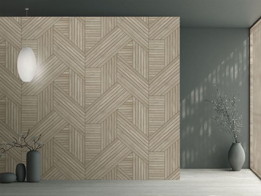 Vliesová obrazová tapeta na stenu, béžová, imitácia dreva, lamiel, FW4036-1, Feature Walls, Decoprint