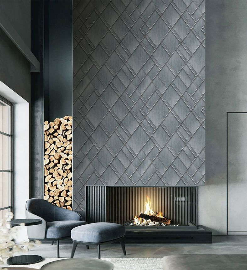 Geometrická vliesová obrazová tapeta na stenu, modrá, FW4037-2, Feature Walls, Decoprint