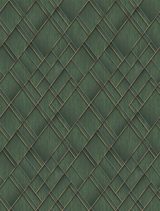 Geometrická vliesová obrazová tapeta na stenu, zelená, FW4037-5, Feature Walls, Decoprint