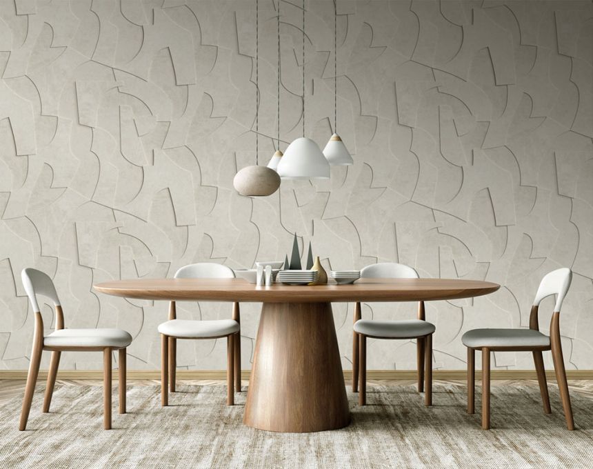 Geometrická vliesová obrazová tapeta na stenu, 3D, sivá, FW4042-1, Feature Walls, Decoprint