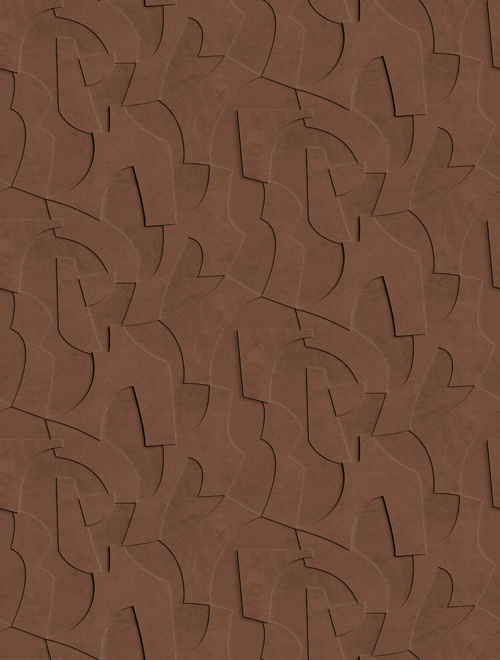 Geometrická vliesová obrazová tapeta na stenu, 3D, hnedá, FW4042-4, Feature Walls, Decoprint
