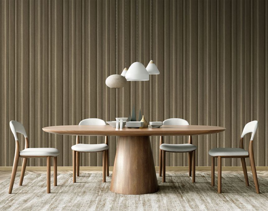 Vliesová obrazová tapeta na stenu, 3D imitácia lamiel, hnedá, FW4043-2, Feature Walls, Decoprint