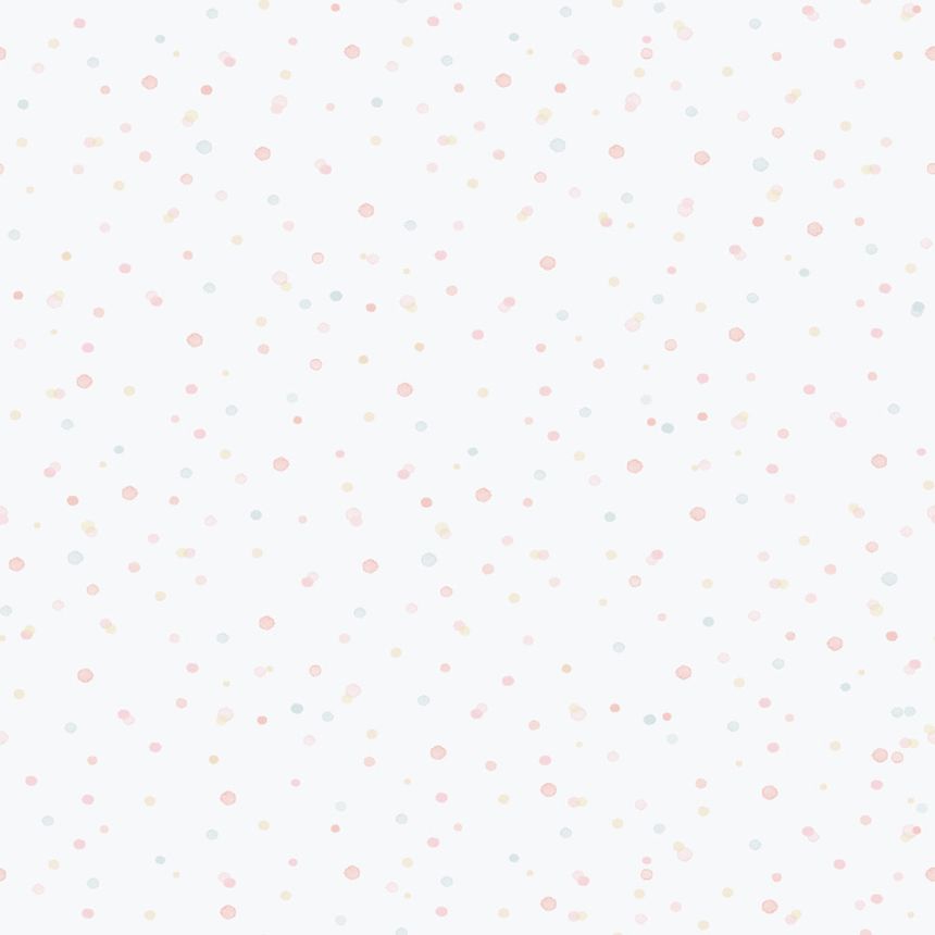 Detská vliesová tapeta na stenu, ružová, bodky, kaňky, 289-1, Enzo,  ICH Wallcoverings