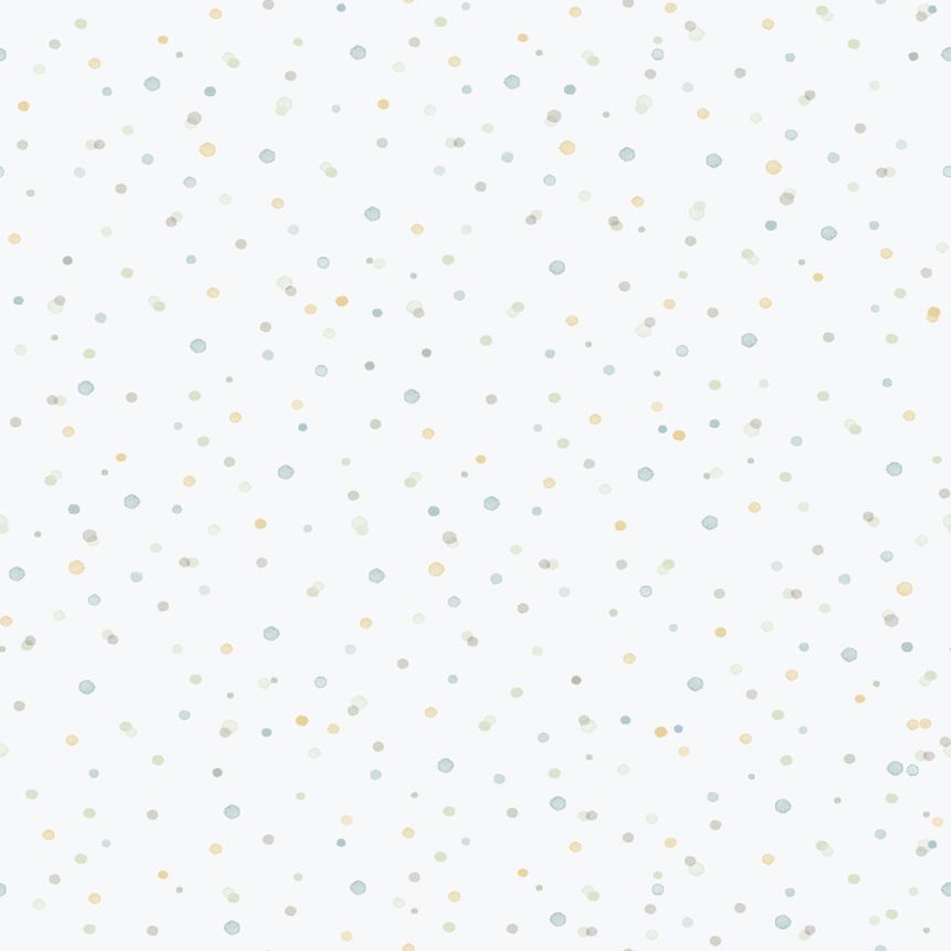 Detská vliesová tapeta na stenu, modrá, bodky, kaňky, 289-2, Enzo,  ICH Wallcoverings