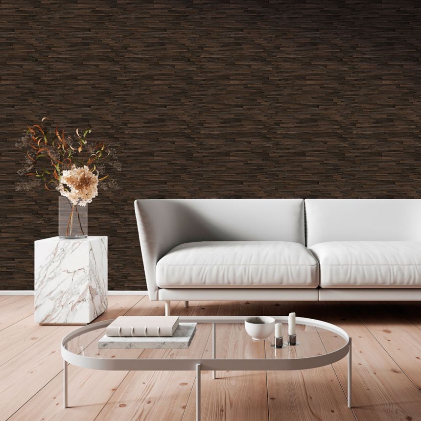 Luxusná vliesová tapeta na stenu, sivo-béžová, imitácia dreva, Z57727, Architexture 2,  Zambaiti Parati