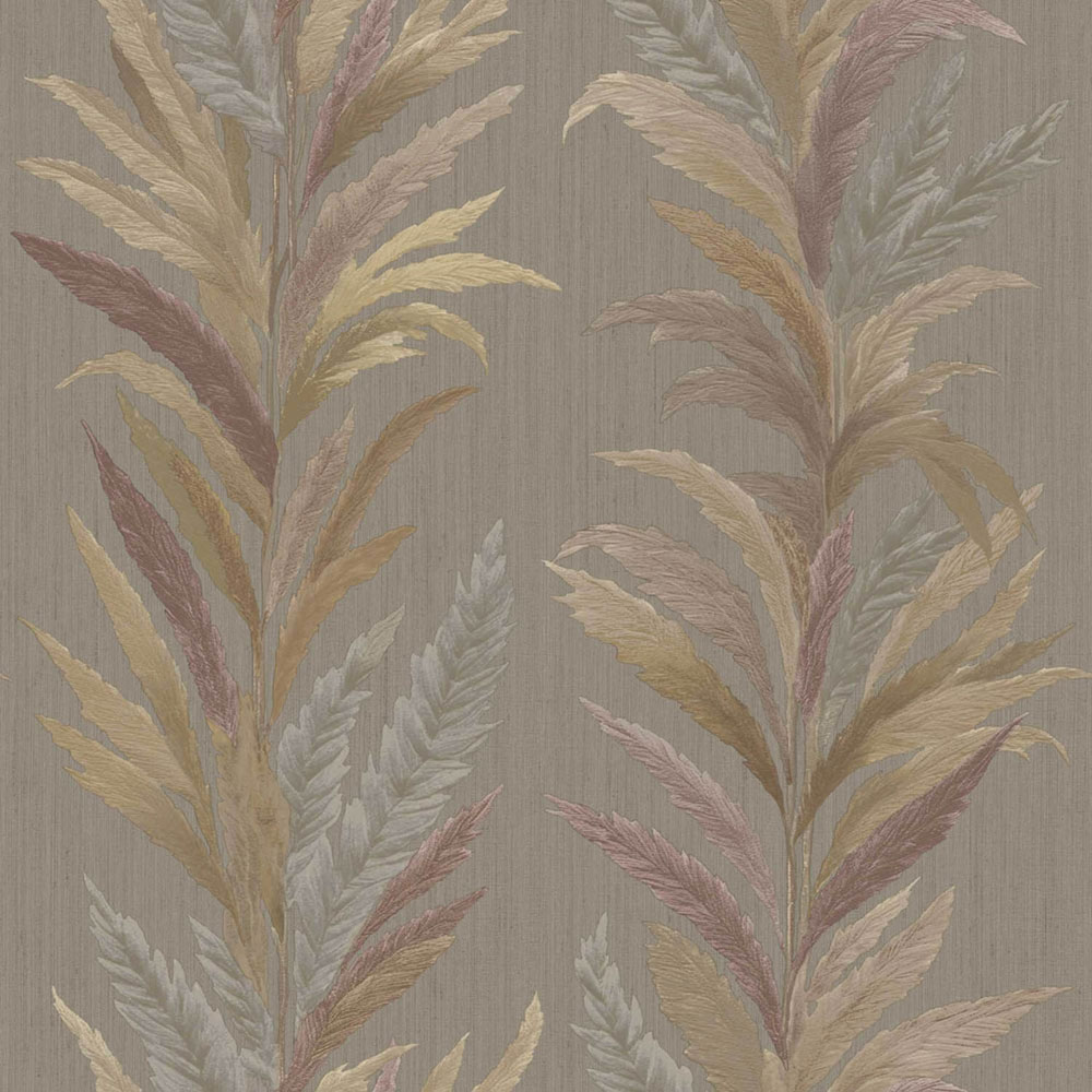 Tapeta, sivohnedá, listy, 35908, Ornamenta, Parato by Cristiana Masi