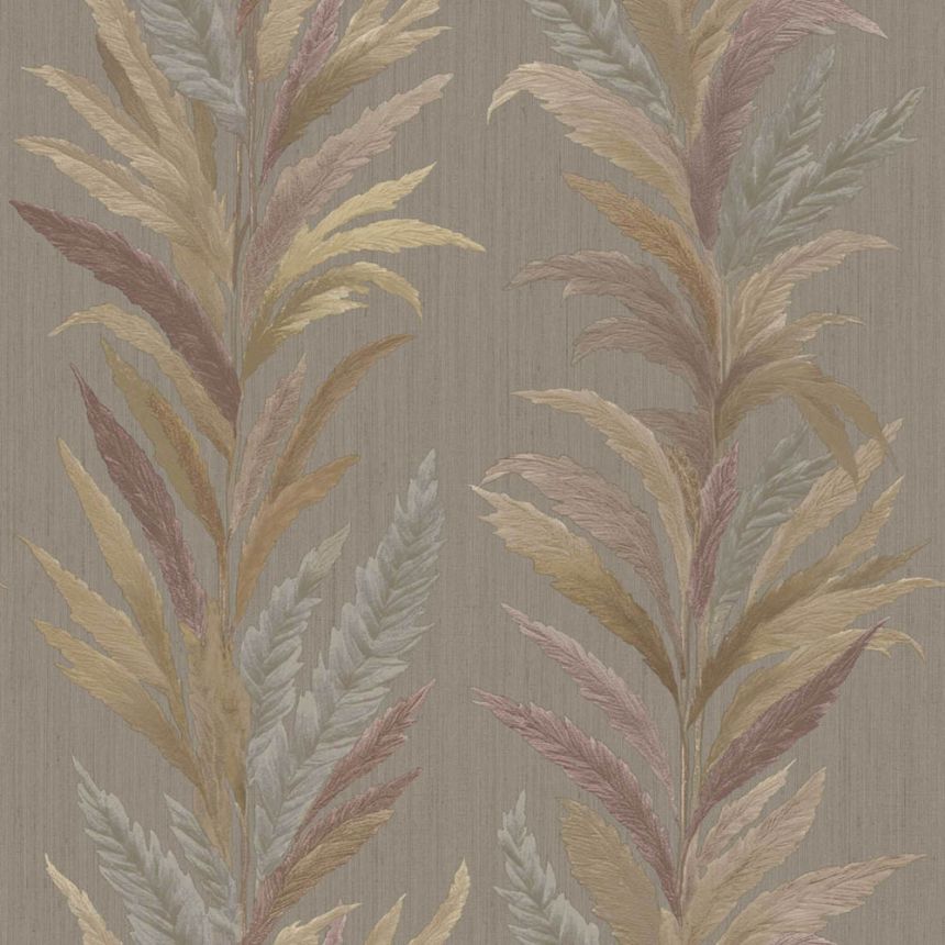 Tapeta, sivohnedá, listy, 35908, Ornamenta, Parato by Cristiana Masi
