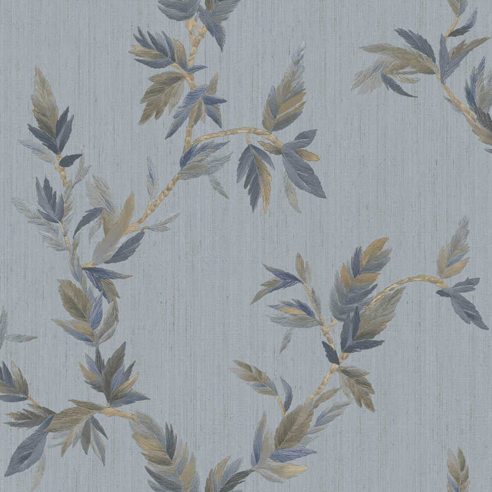 Tapeta, modrá, listy, 35916, Ornamenta, Parato by Cristiana Masi
