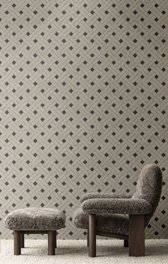 Geometrická tapeta, sivo-čierna, 32429, Vitalis, Parato by Cristiana Masi