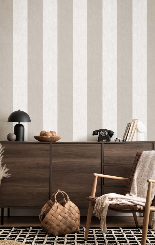 Tapeta, sivá, imitácia látky, pruhy, 38471, Top Stripes, Parato by Cristiana Masi