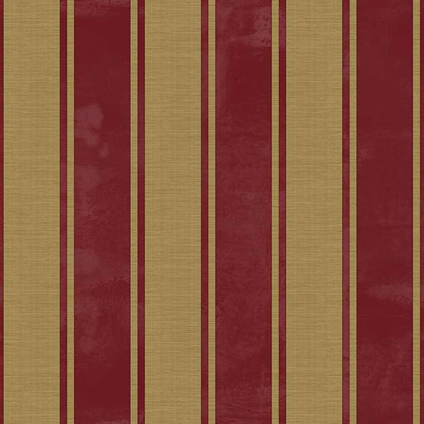 Vliesová tapeta na stenu, vínovo-zlatá, pruhy, 23678, The Best Classic & Elegant, Cristiana Masi by Parato
