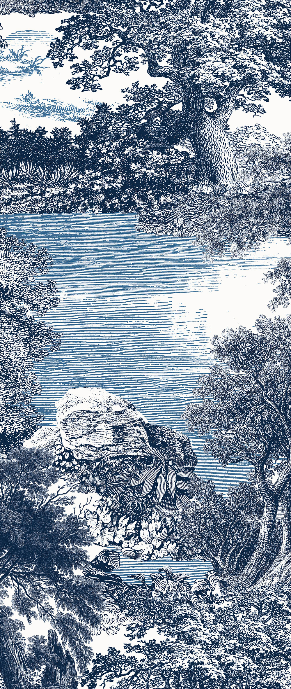 Obrazová tapeta, modrá, les, stromy, DGSAL1021-260, Amazone, Masureel
