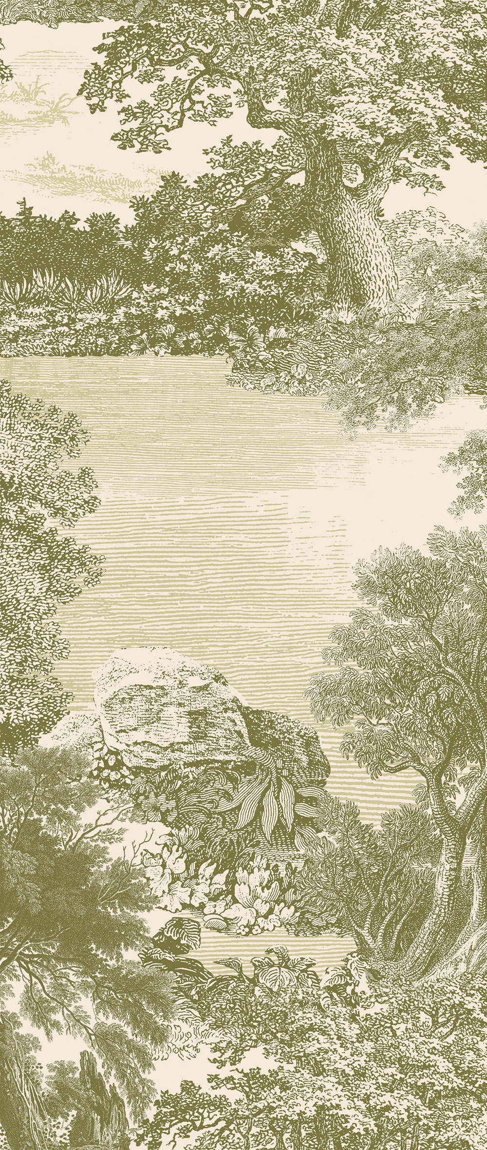 Obrazová tapeta, zelená, les, stromy, DGSAL1031-300, Amazone, Masureel