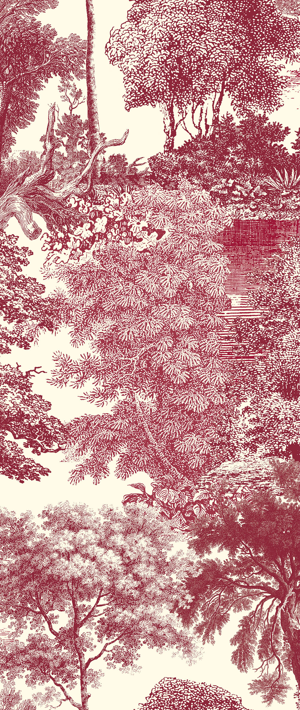 Obrazová tapeta, červená, les, stromy, DGSAL1054-300, Amazone, Masureel