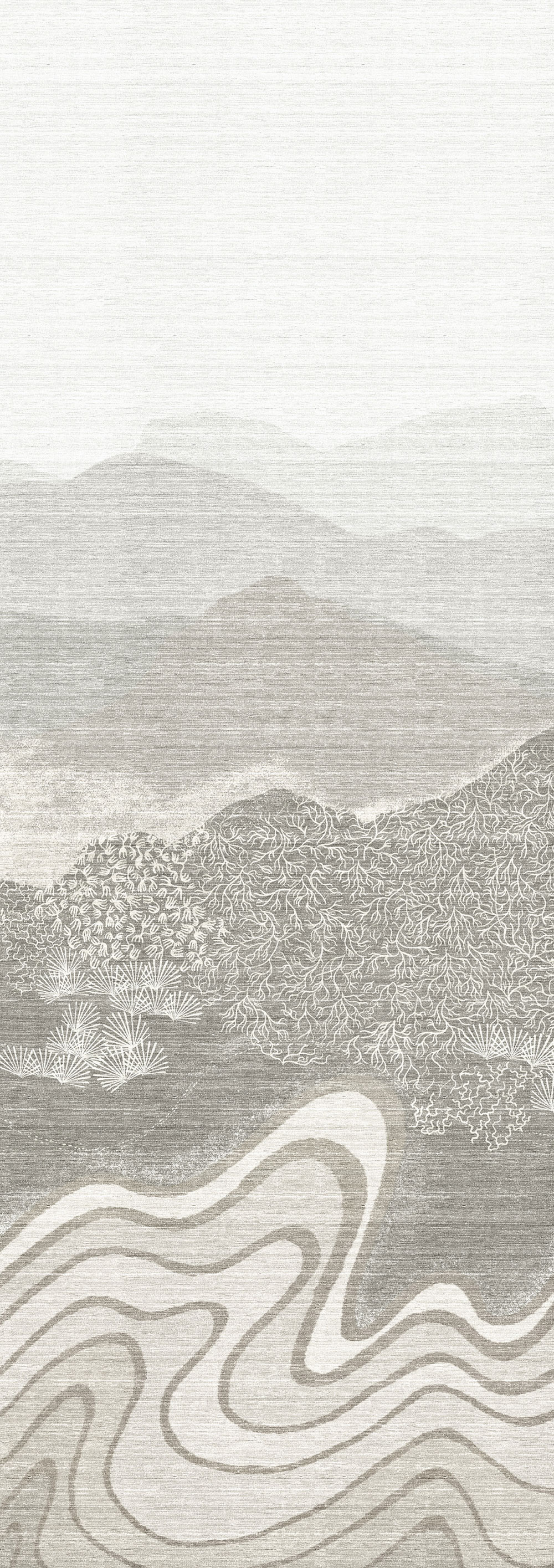 Obrazová tapeta, sivá, horská krajina, DGZON2011-300, Amazone, Masureel