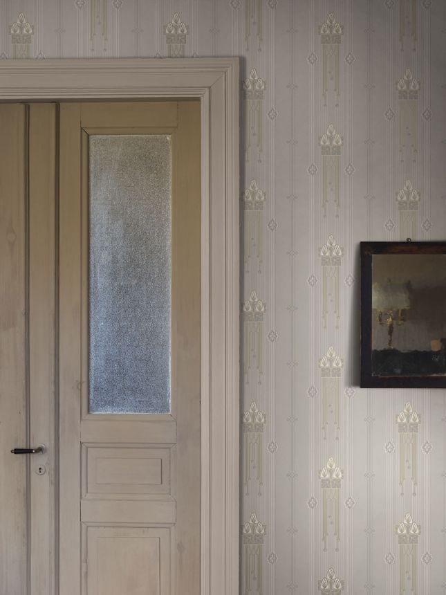 Tapeta na stenu, sivá, secesný vzor, 4171, Alla Tiders Hus, Borastapeter