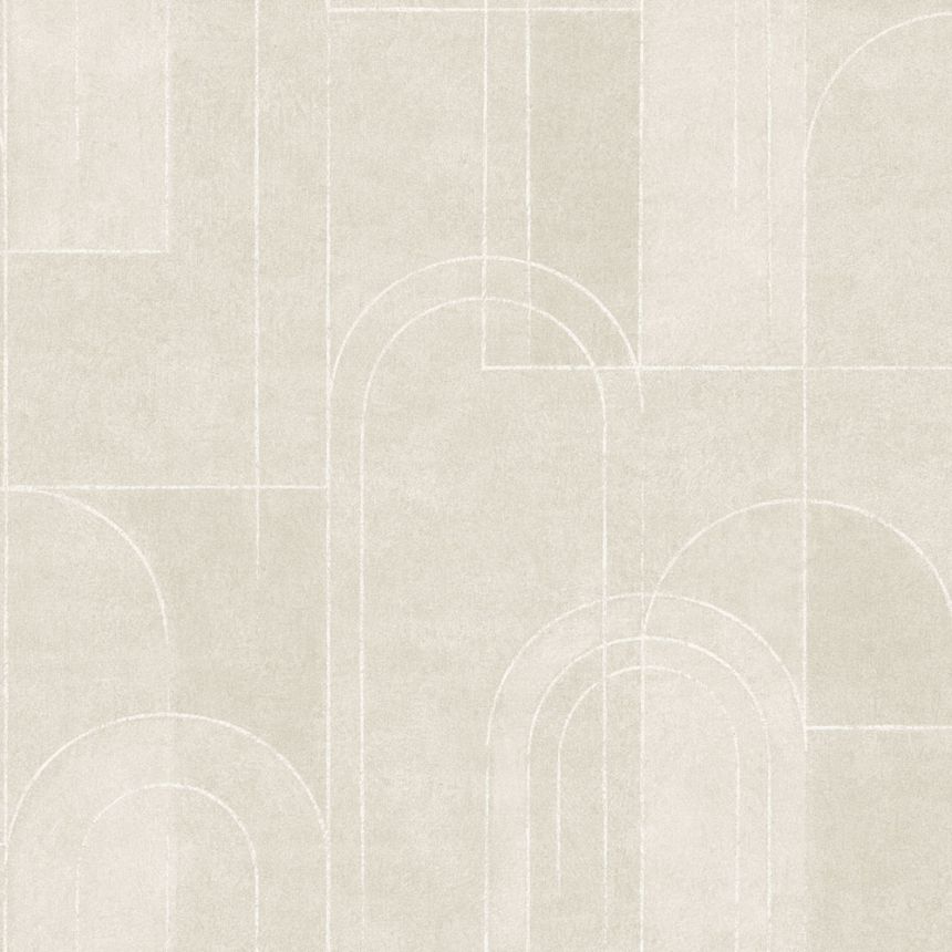 Tapeta na stenu, krémovo-béžová, geometrická, Art Deco, 4191, Alla Tiders Hus, Borastapeter
