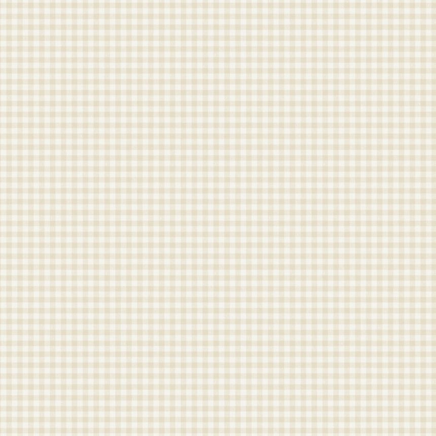 Vliesová tapeta na stenu, béžovo-biela, káro, 7867, Newbie Wallpaper, Borastapeter