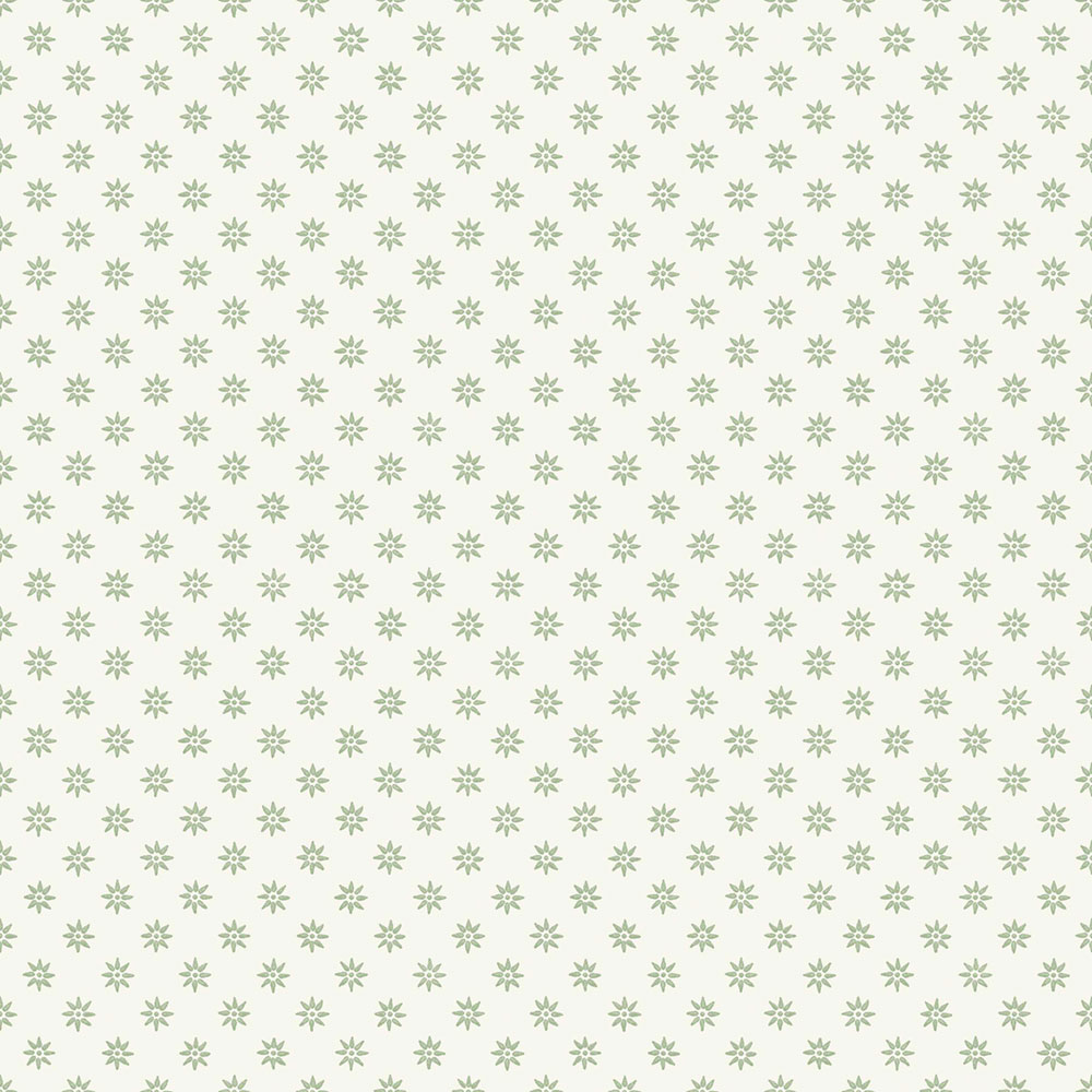 Tapeta, bielo-zelená, kvety, 5809, Nordic Folk, Borastapeter