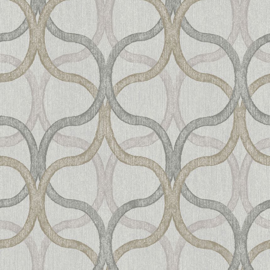 Geometrická tapeta, sivo-béžová, 128009, Refine, Graham Brown Boutique