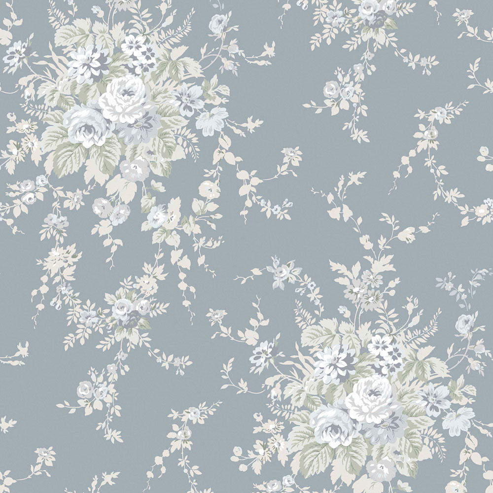 Tapeta, sivá, kvety, 125129, Shabby Chic by Rachel Ashwell