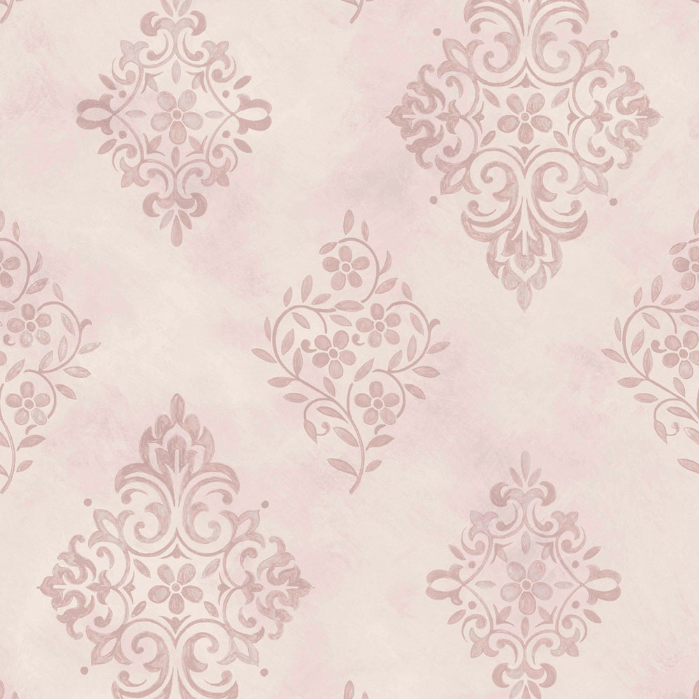 Tapeta, ružová, zámocká, ornamenty, 125136, Shabby Chic by Rachel Ashwell