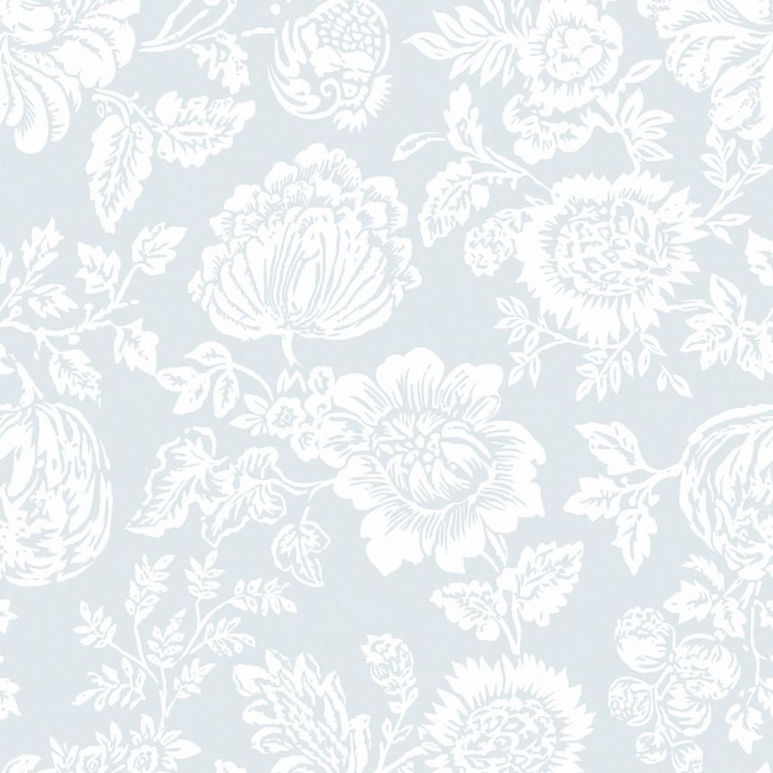 Tapeta, modrá, kvety, 125141, Shabby Chic by Rachel Ashwell