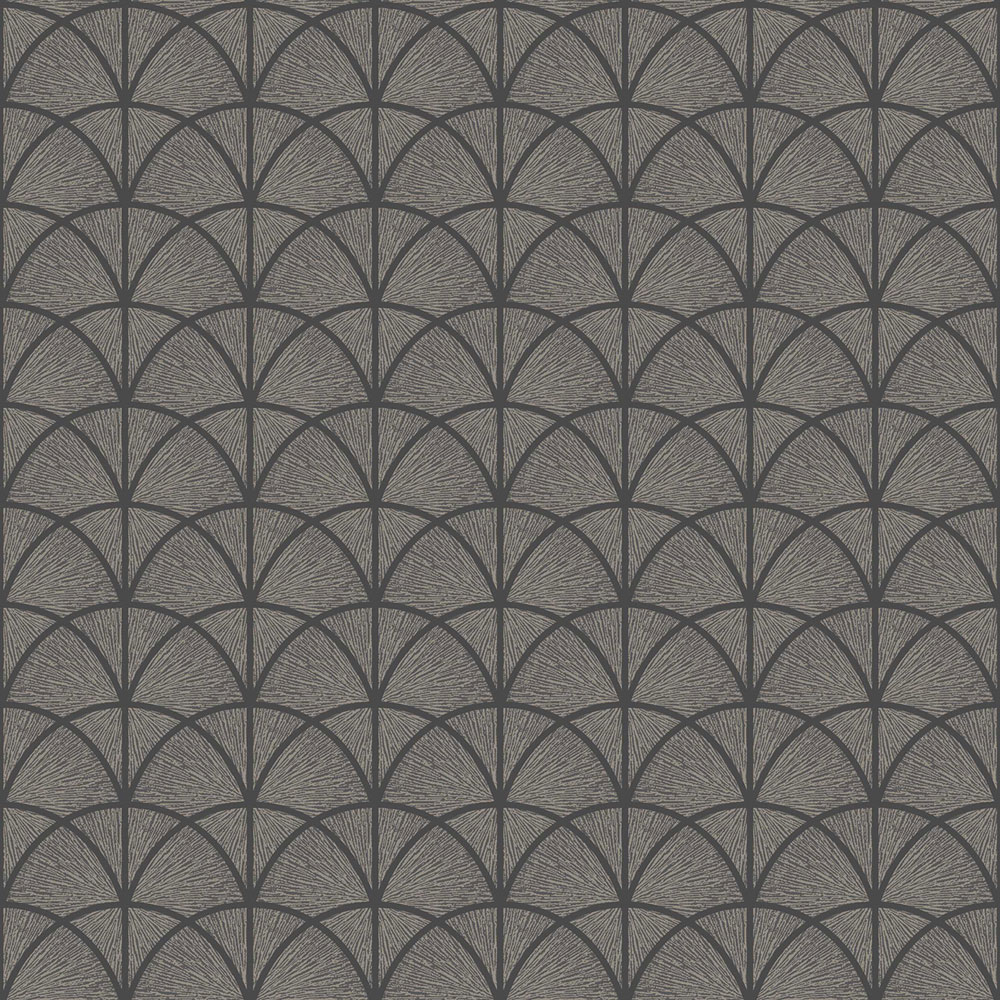 Tapeta, čierna, grafická, Art Deco, 7770, Adorn, Borastapeter