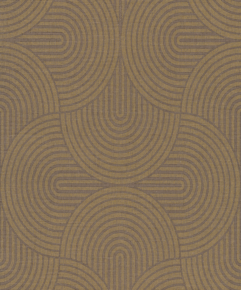 Tapeta na stenu, okrová, grafický vzor, Art Deco, EAR605, The Texture Book, Masureel